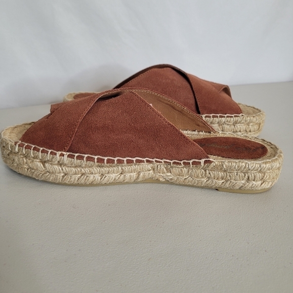 Free People Tuscan Suede Slip On Espadrille Sandals in Rust - Size 38 (US 7.5/8) - Picture 2 of 16